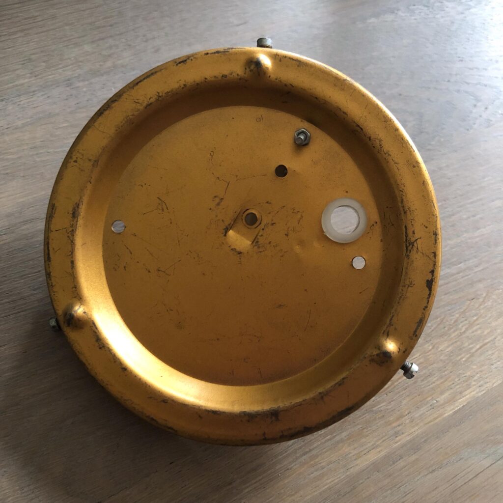 Vintage Glashütte Limburg Iced Glass Flush Mount - mount view outside