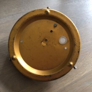 Vintage Glashütte Limburg Iced Glass Flush Mount - mount view outside
