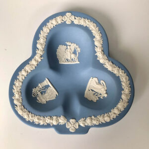 Wedgwood Blue Jasperware Trefoil Dish - Greek Myth - Overview
