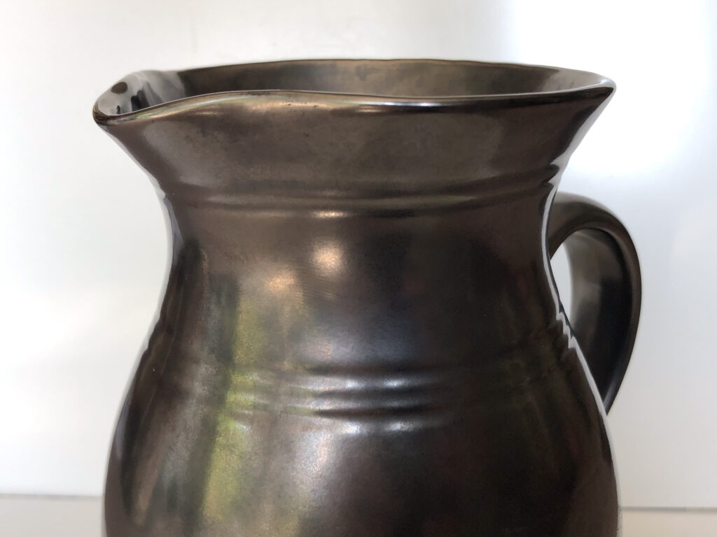 Prinknash Abbey Pottery Stoneware Jug - top side view