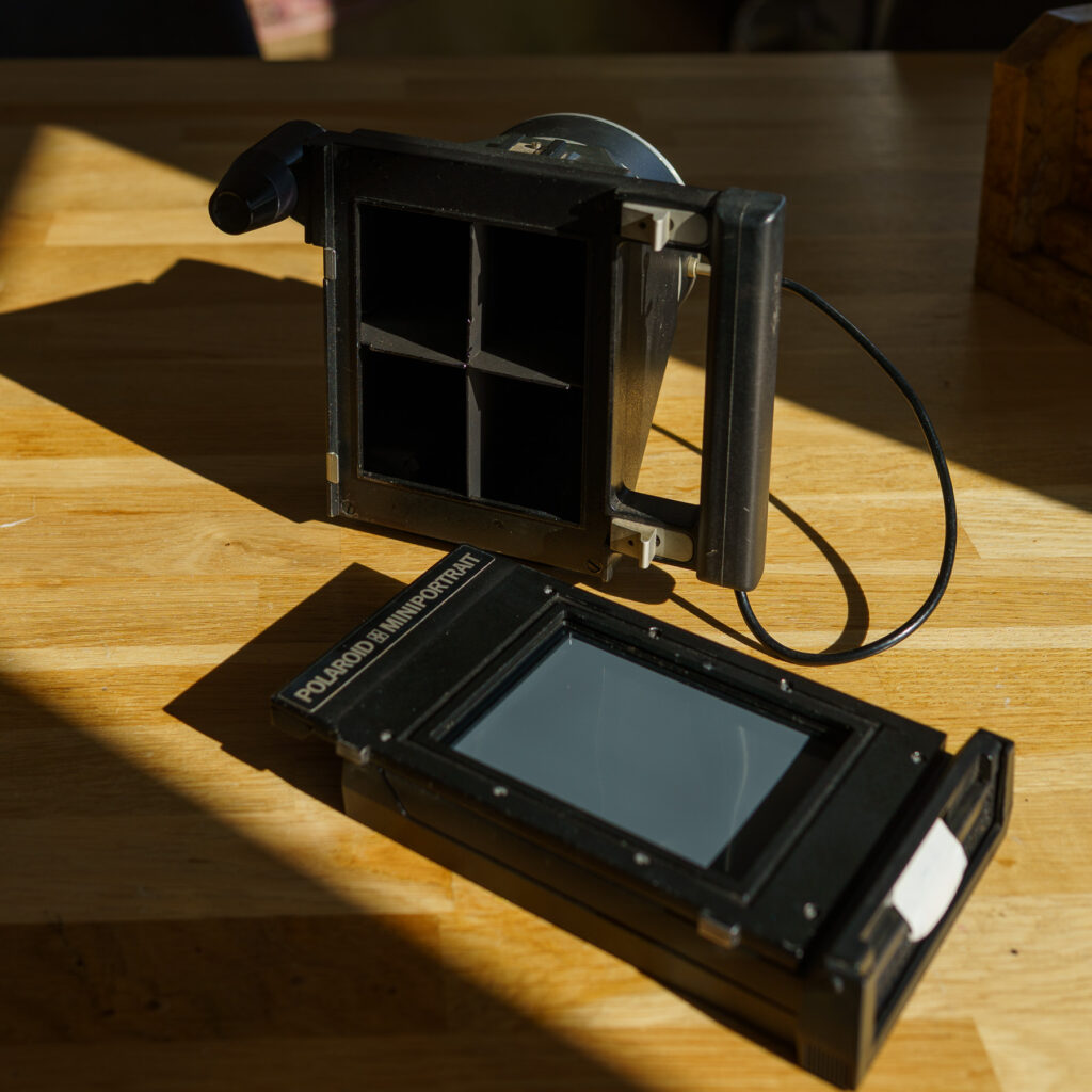 Polaroid Miniportrait Model 401 Cambo - Opened view
