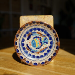 Jaschy Keramik Fish Wall-Plate Handarbeit - front view