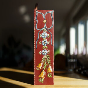 Hindeloopen Hand-Painted Wooden Box - Bird & Floral - side view
