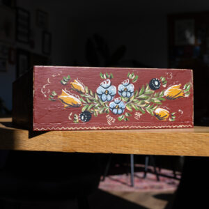 Hindeloopen Hand-Painted Wooden Box - Bird & Floral - bottom view