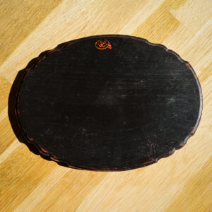 Hindeloopen Hand-Painted Wooden Tray - Bird & Floral - back view