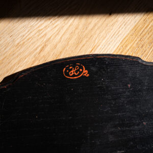 Hindeloopen Hand-Painted Wooden Tray - Bird & Floral - signature detail