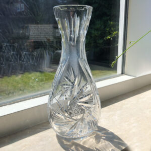 Crystal Pinwheel Vase – Hand-Cut Lead Crystal