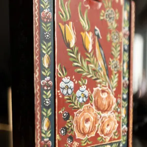 Hindeloopen Hand-Painted Wooden Box - Bird & Floral - Hindelooper handbeschilderd houten kistje (foto 3)