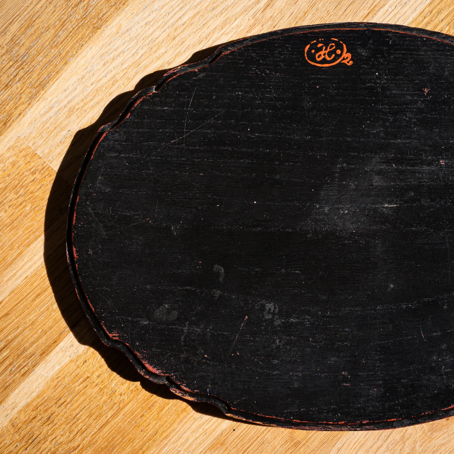Hindeloopen Hand-Painted Wooden Tray - Bird & Floral - Hindelooper handbeschilderd houten dienblad (foto 10)