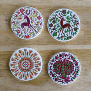 Greek Ceramic Coaster Set – Niarchos & Pandora Rhodes - Griekse keramische onderzetters (foto 2)