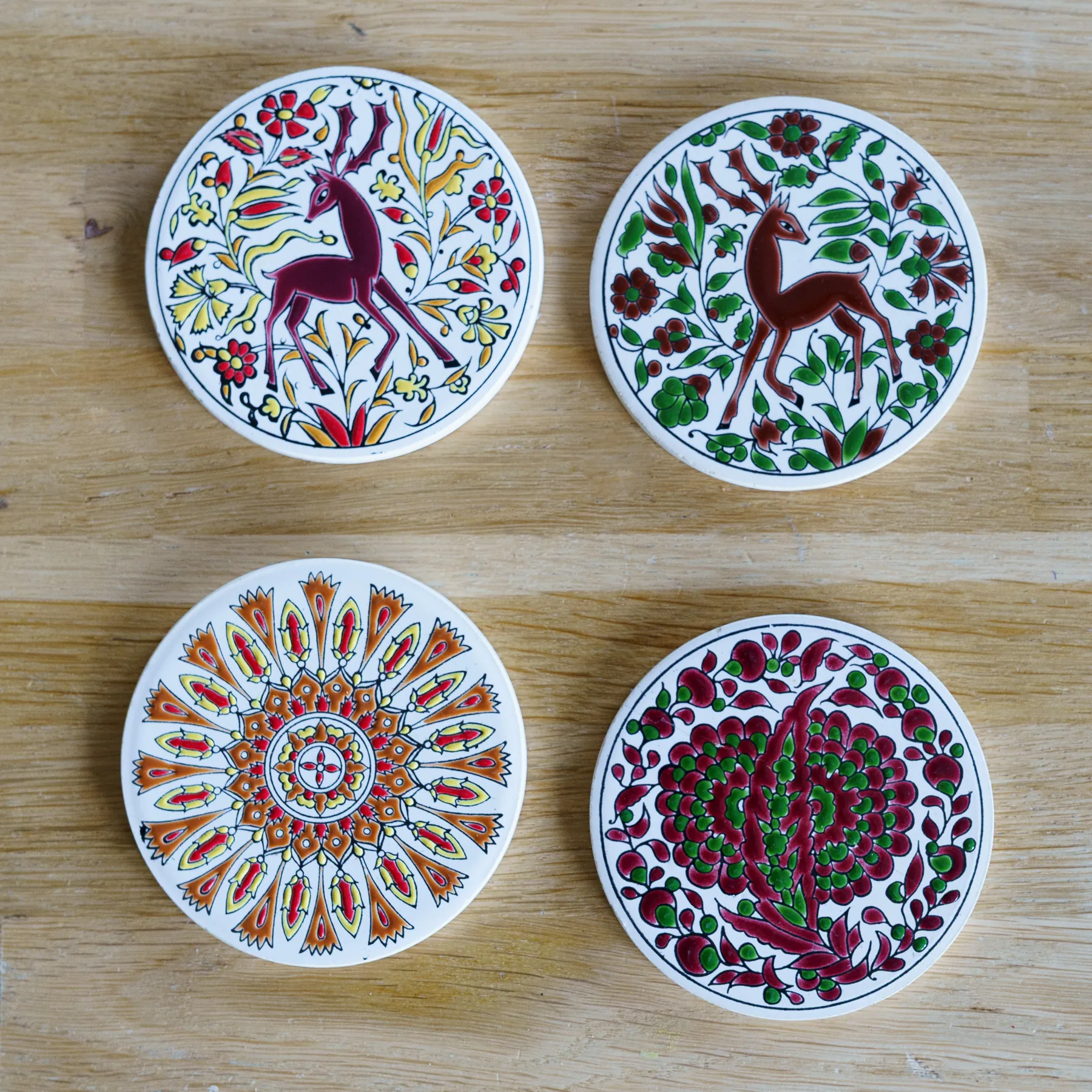 Greek Ceramic Coaster Set – Niarchos & Pandora Rhodes - Griekse keramische onderzetters (foto 12)