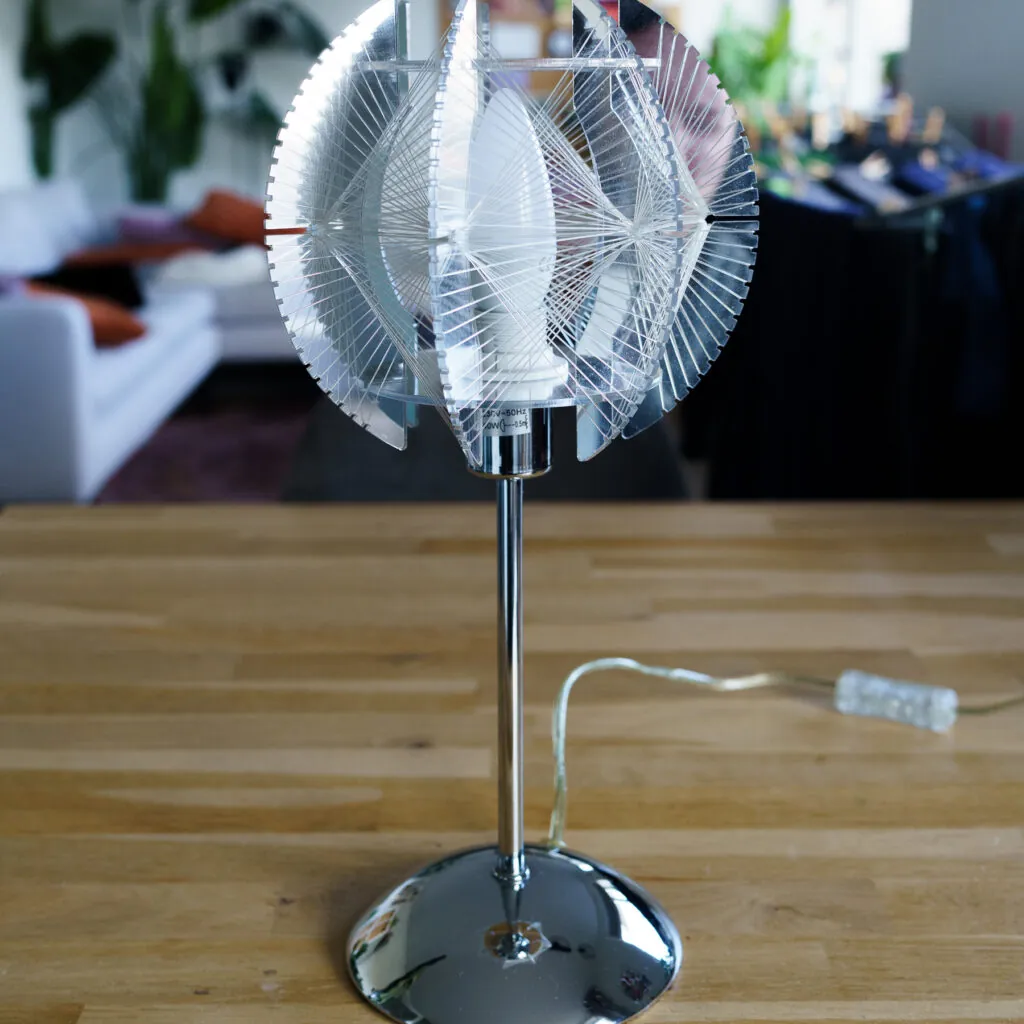 Globo Pollux String Art Table Lamp – Paul Secon Style - string art tafellamp, Space Age (foto 2)