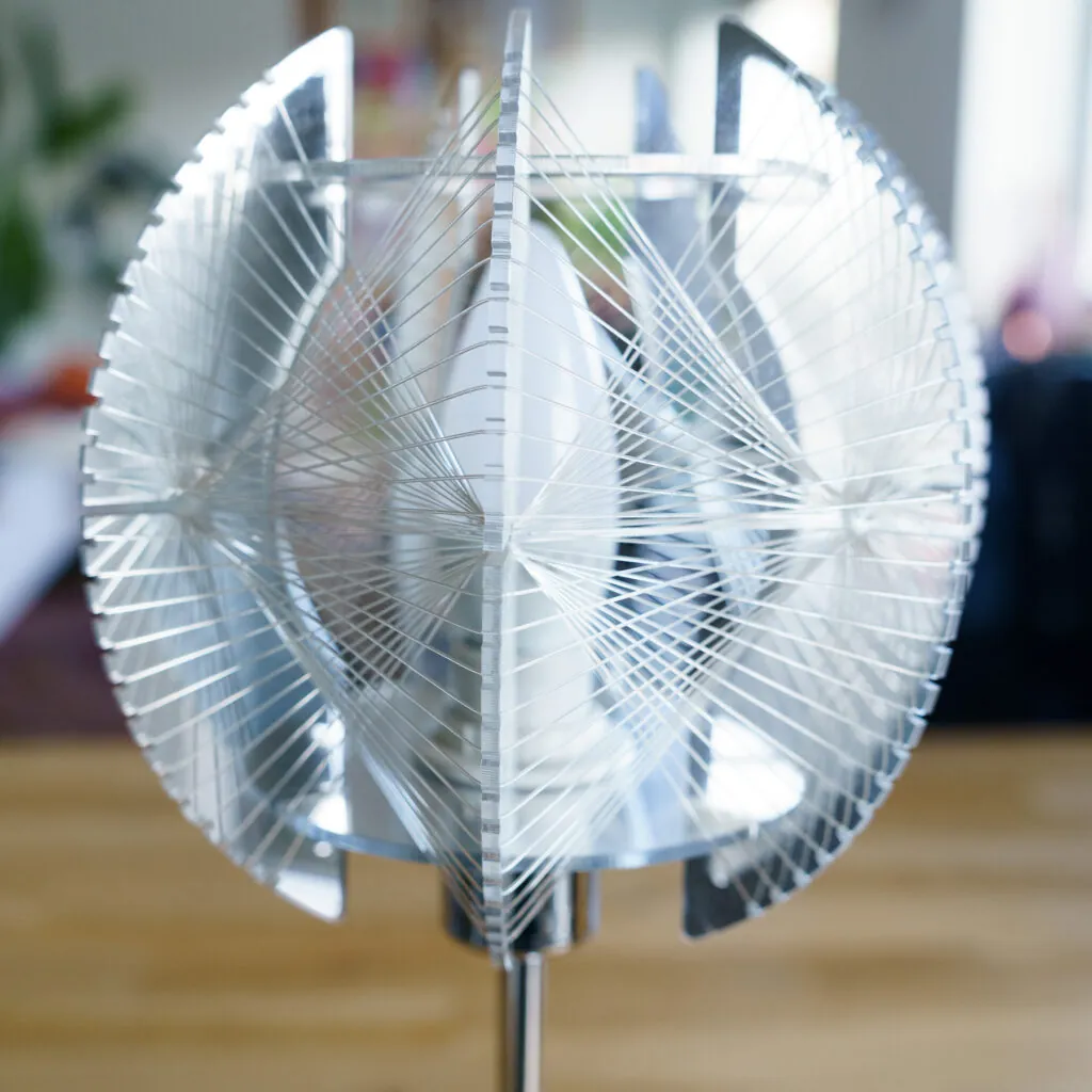 Globo Pollux String Art Table Lamp – Paul Secon Style - string art tafellamp, Space Age (foto 8)