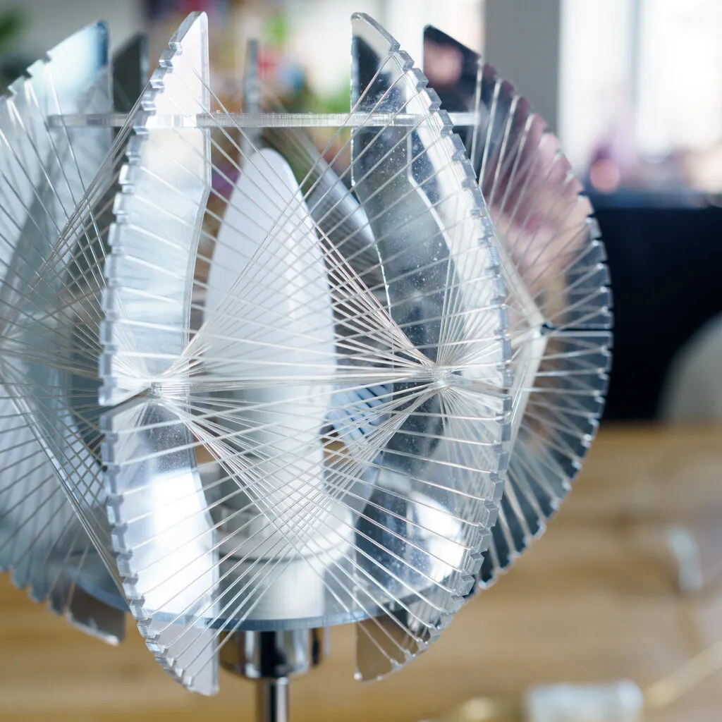 Globo Pollux String Art Table Lamp – Paul Secon Style - string art tafellamp, Space Age (foto 9)