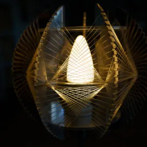 Globo Pollux String Art Table Lamp – Paul Secon Style - string art tafellamp, Space Age (foto 12)