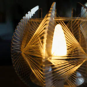 Globo Pollux String Art Table Lamp – Paul Secon Style - string art tafellamp, Space Age (foto 15)