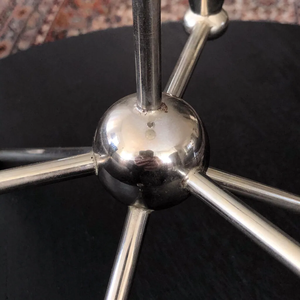 Large Brutalist Candelabra 7-Light Heavy Cast Metal - grote brutalistische kandelaar met 7 lichten (foto 5)