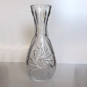 Crystal Pinwheel Vase – Hand-Cut Lead Crystal - handgeslepen kristallen vaas (foto 7)