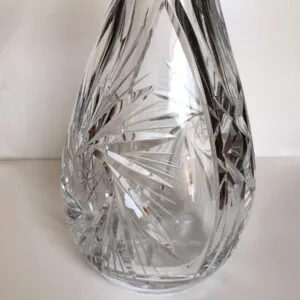 Crystal Pinwheel Vase – Hand-Cut Lead Crystal - handgeslepen kristallen vaas (foto 4)